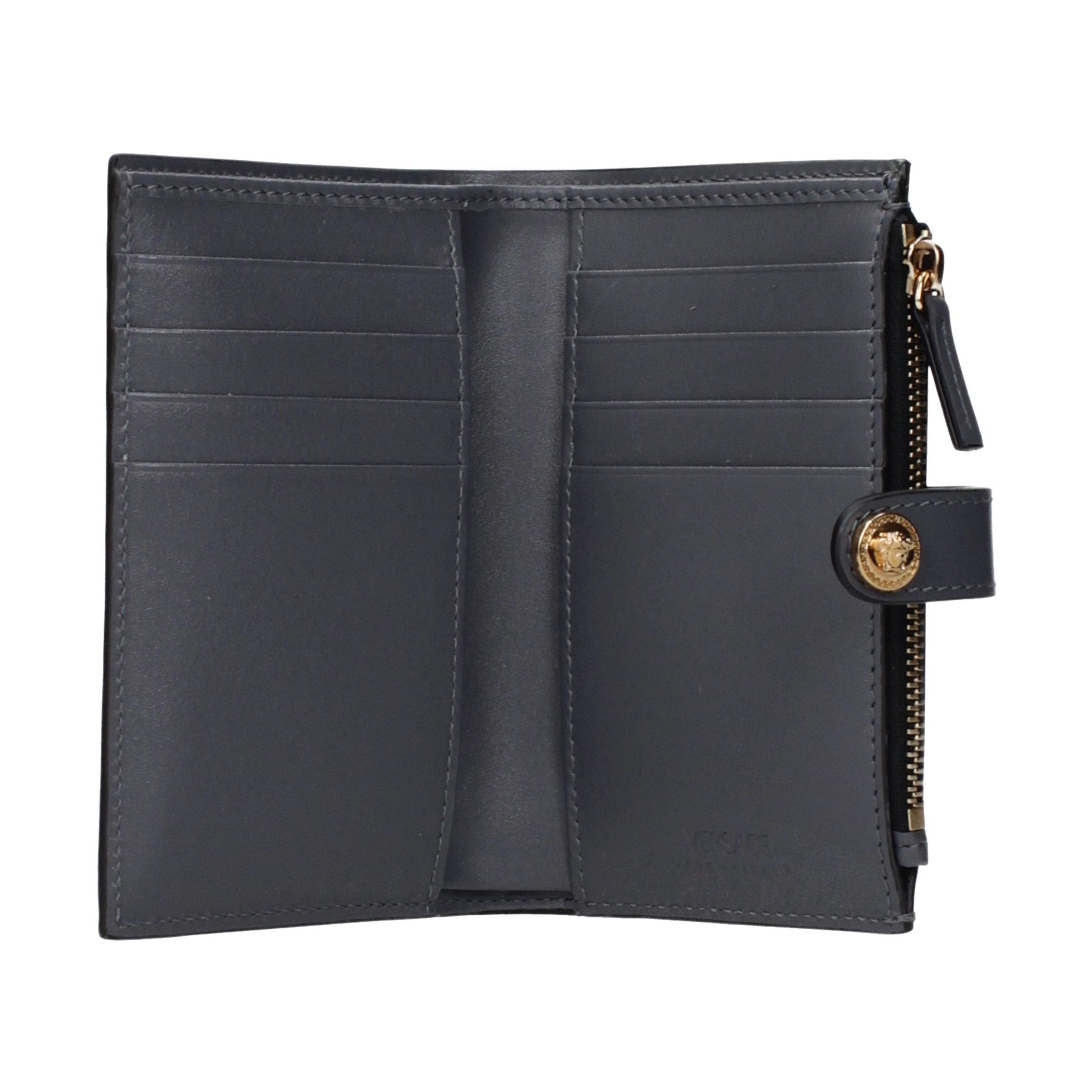 Versace Gray Leather Wallet