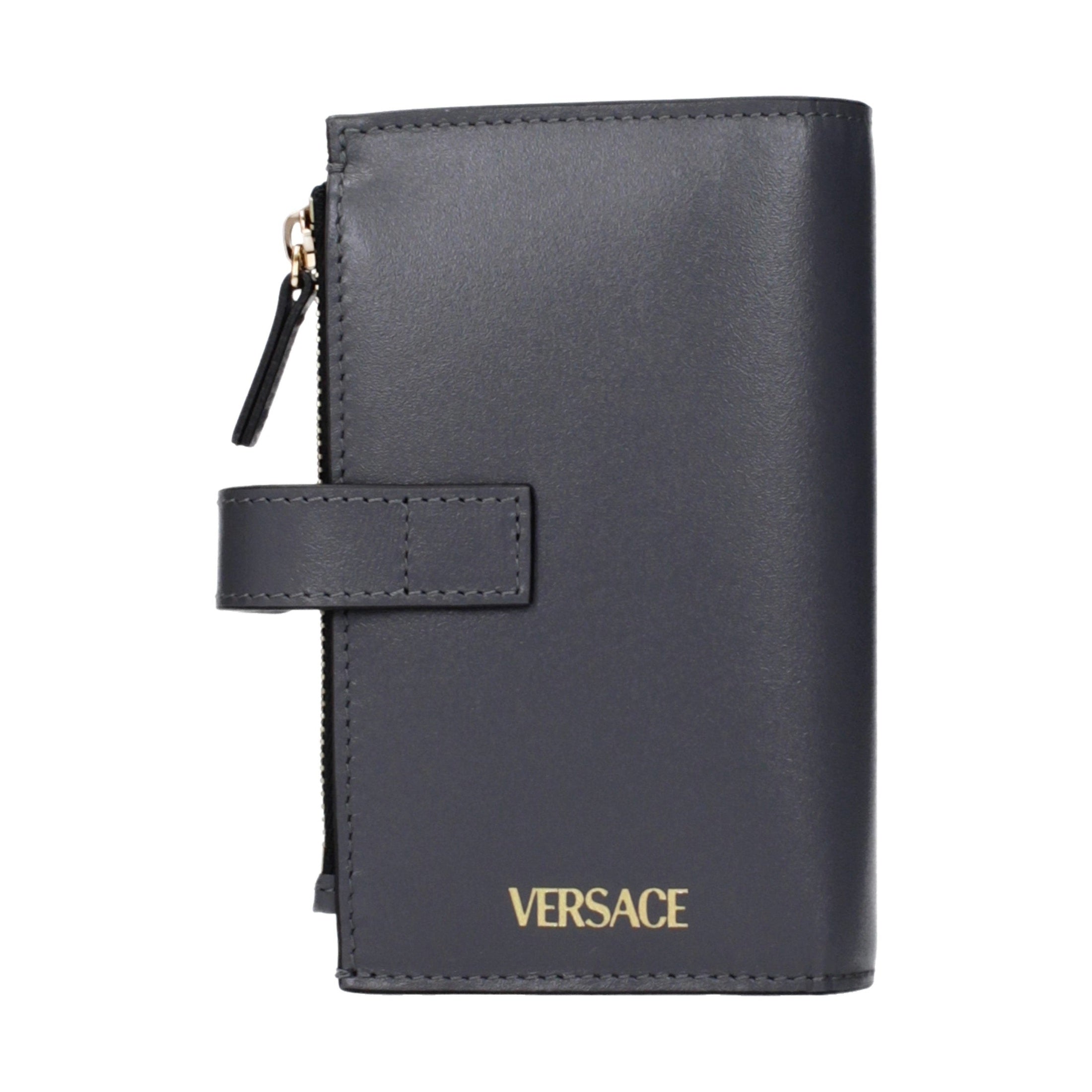 Versace Gray Leather Wallet