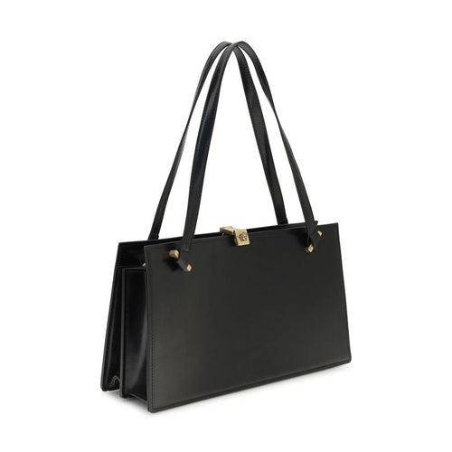 Versace Black Calf Leather Bos Taurus Shoulder Bag