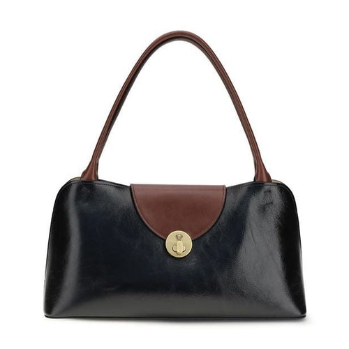 Versace Black Calf Leather Bos Taurus Shoulder Bag