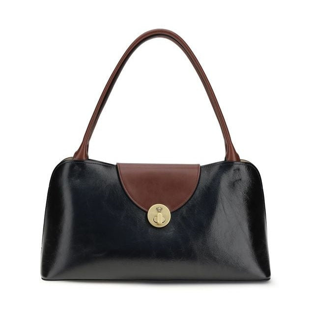 Versace Black Calf Leather Bos Taurus Shoulder Bag