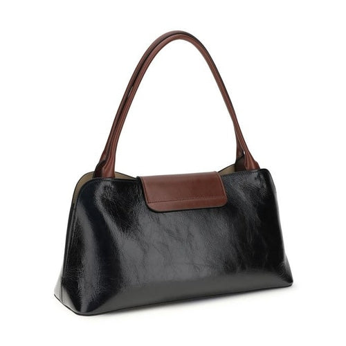 Versace Black Calf Leather Bos Taurus Shoulder Bag