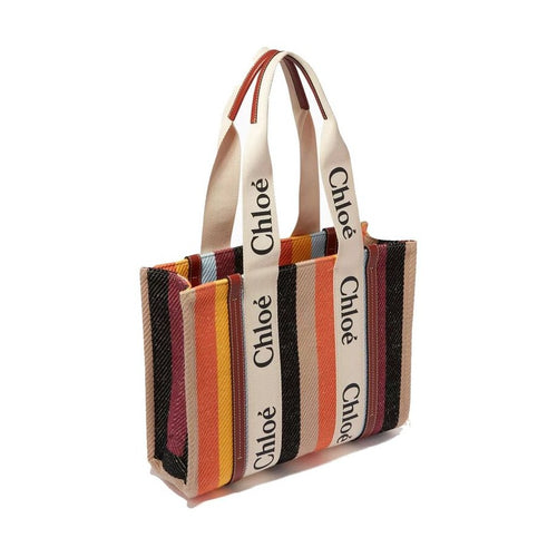 Chloé Beige Linen Tote Bag