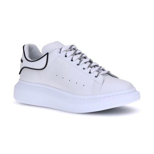Alexander McQueen White Calf Leather Bos Taurus Platform Sneakers