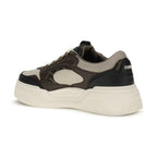 Fendi Black Calf Leather Bos Taurus Chunky Sneakers