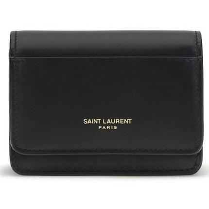 Saint Laurent Black Calf Leather Bos Taurus Wallet