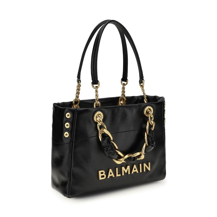 Balmain Black Calf Leather Bos Taurus Shoulder Bag