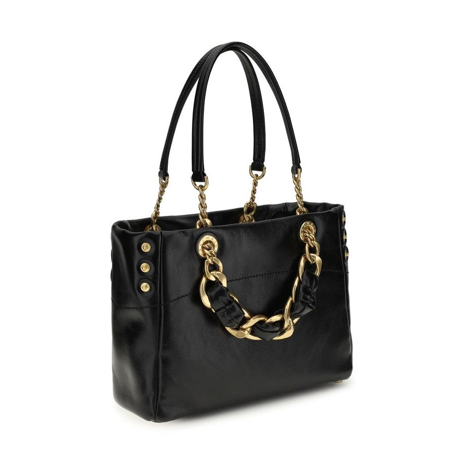 Balmain Black Calf Leather Bos Taurus Shoulder Bag