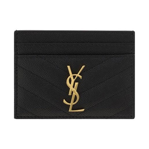 Saint Laurent Black Calf Leather Bos Taurus Wallet