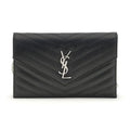 Saint Laurent Black Calf Leather Bos Taurus Wallet