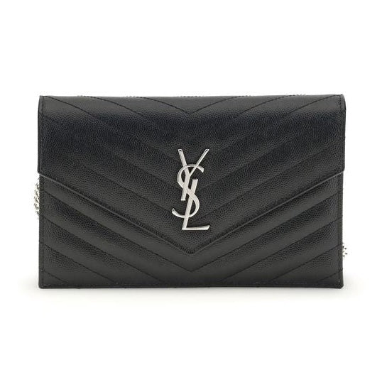 Saint Laurent Black Calf Leather Bos Taurus Wallet