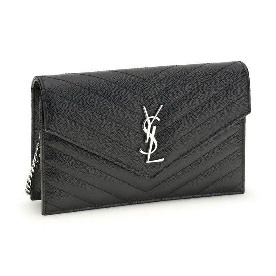 Saint Laurent Black Calf Leather Bos Taurus Wallet