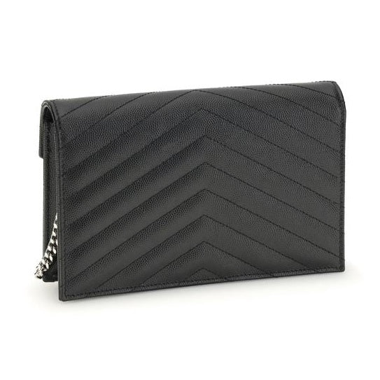 Saint Laurent Black Calf Leather Bos Taurus Wallet