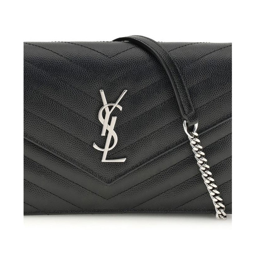 Saint Laurent Black Calf Leather Bos Taurus Wallet