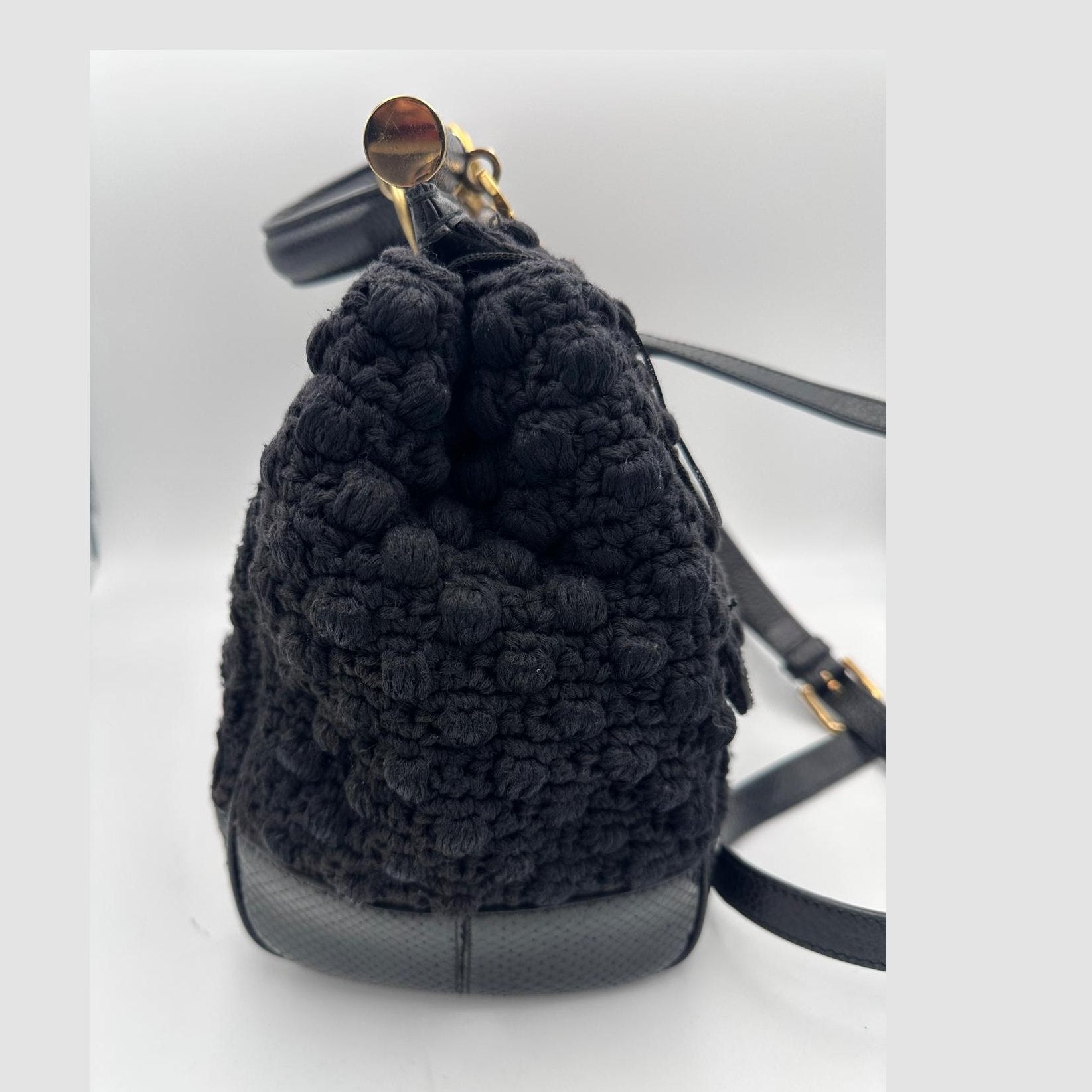 Dolce & Gabbana DOLCE & GABBANA Sicily Python and Macramé Handbag