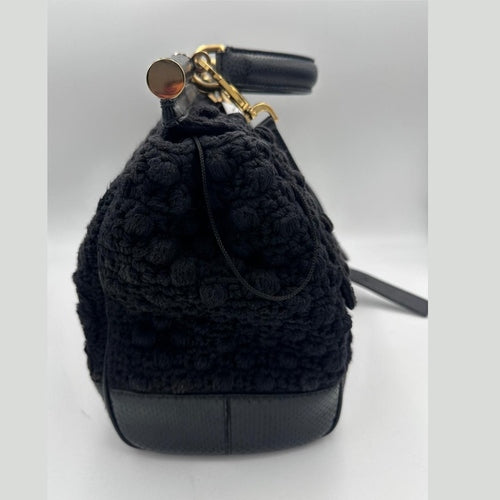 Dolce & Gabbana DOLCE & GABBANA Sicily Python and Macramé Handbag
