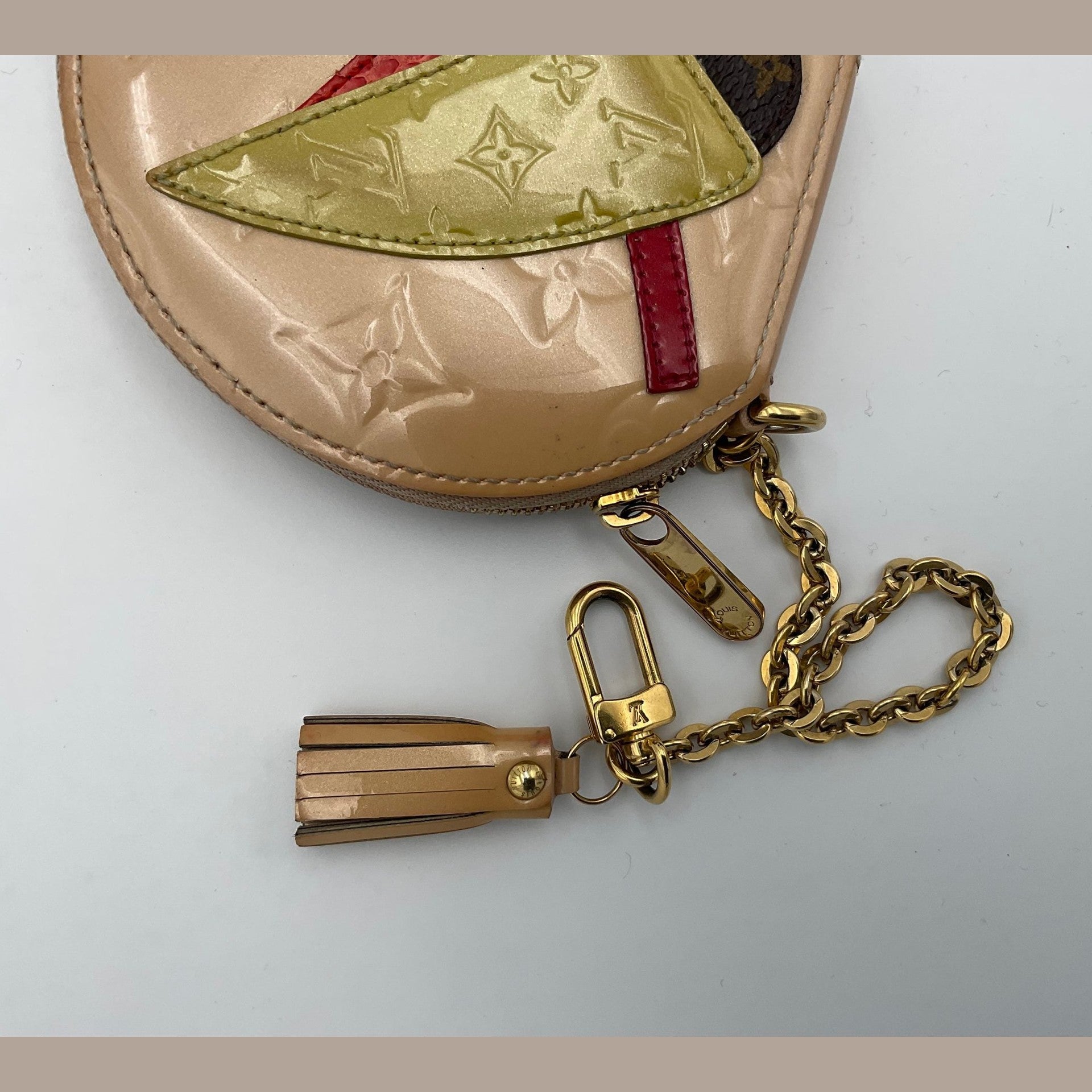 Louis Vuitton Micro Boite Chapeau Patent Patchwork LV Bird Coin Purse