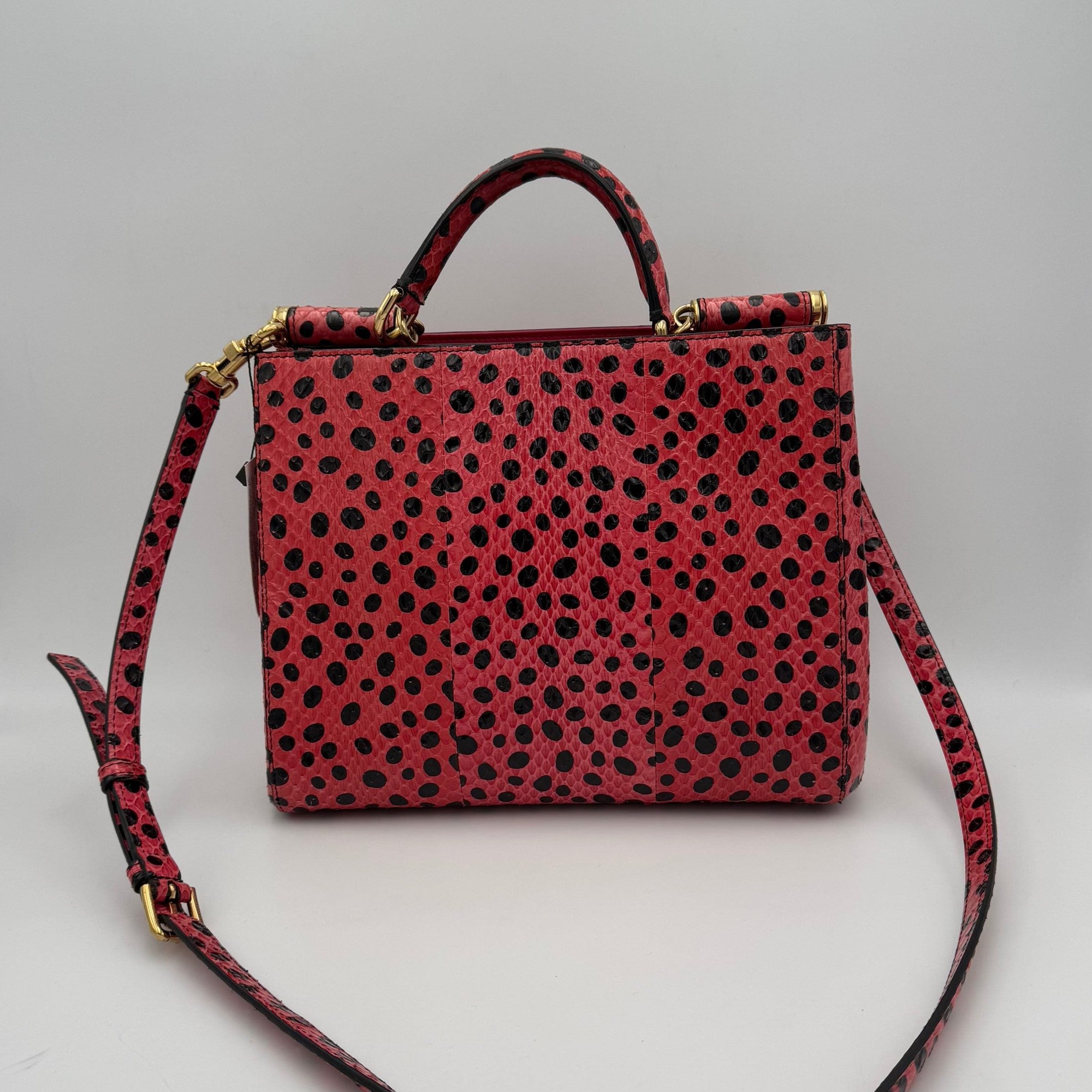 Dolce & Gabbana DOLCE & GABBANA Sicily in Reptile Skin Handbag