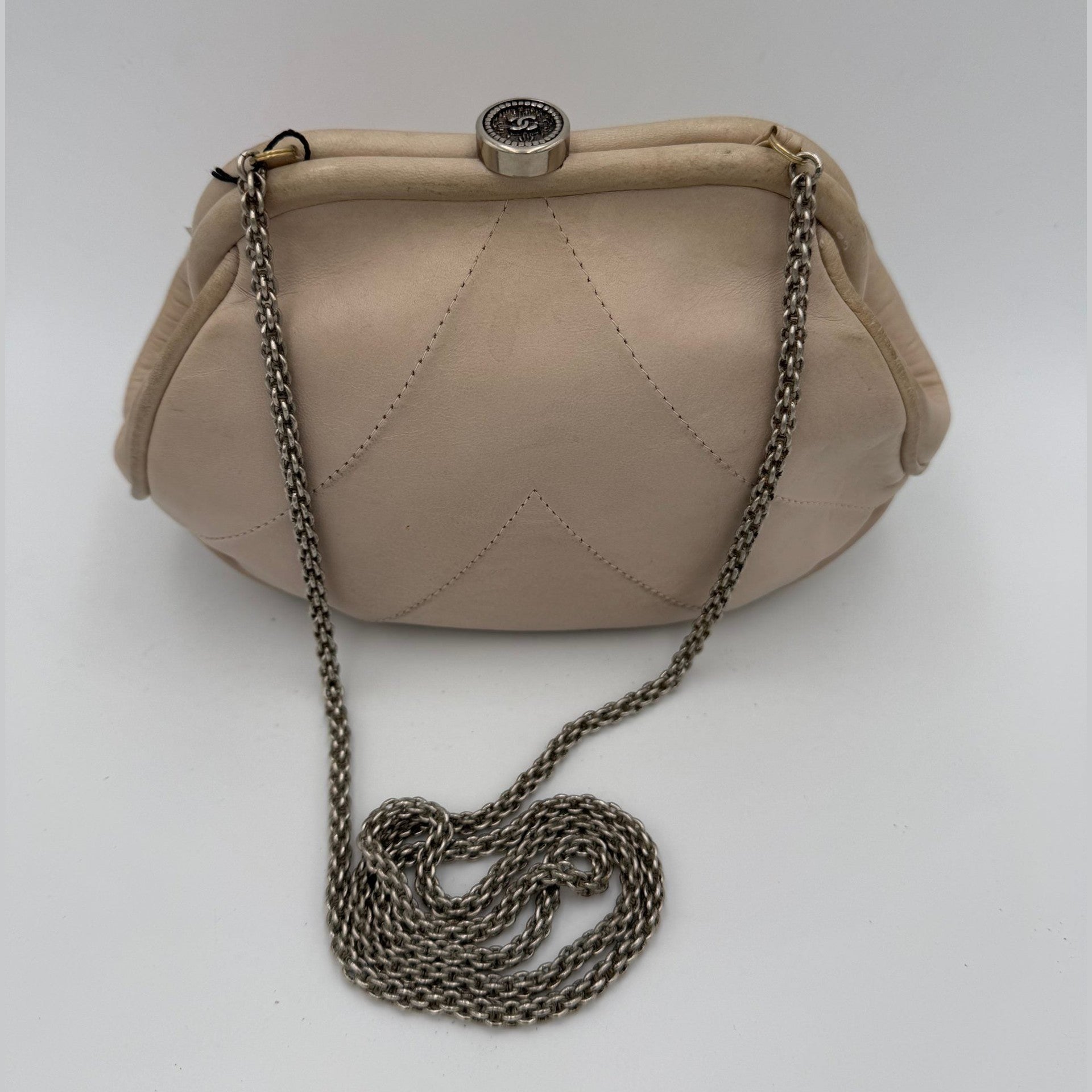 Chanel CHANEL Pochette with Hidden Chain Handbag