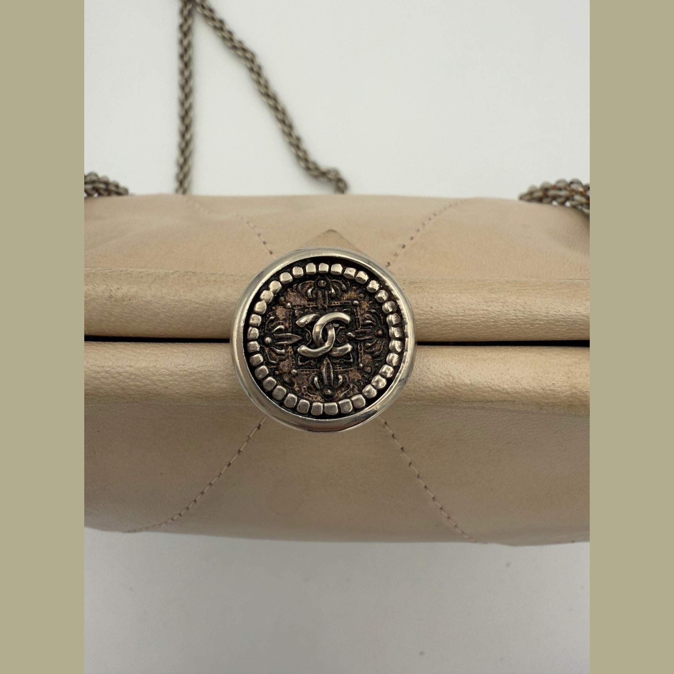 Chanel CHANEL Pochette with Hidden Chain Handbag