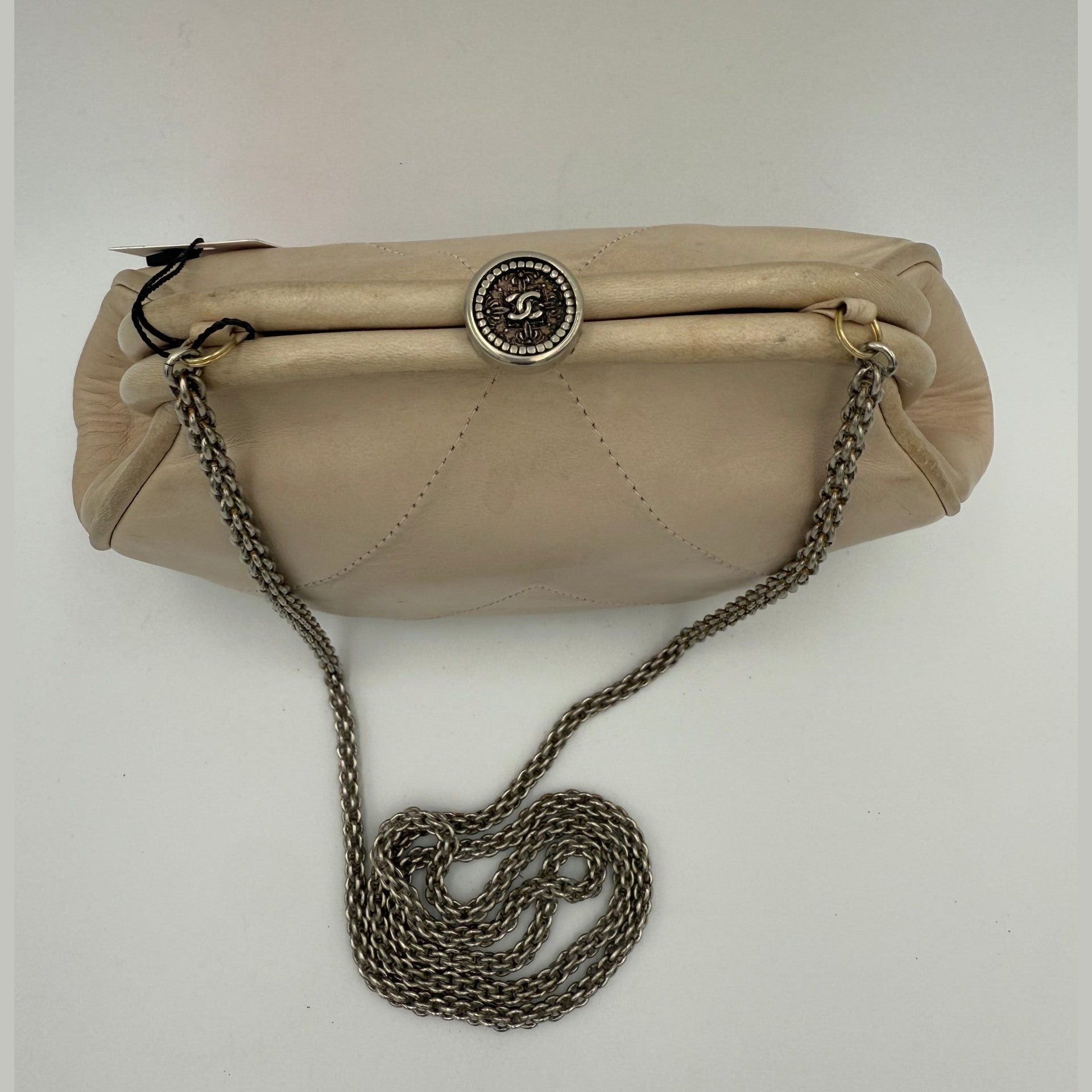 Chanel CHANEL Pochette with Hidden Chain Handbag