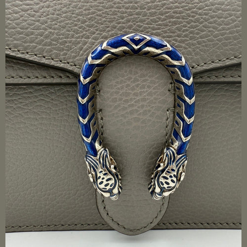 Gucci GUCCI DIONYSUS Hammered Leather Grey Handbag