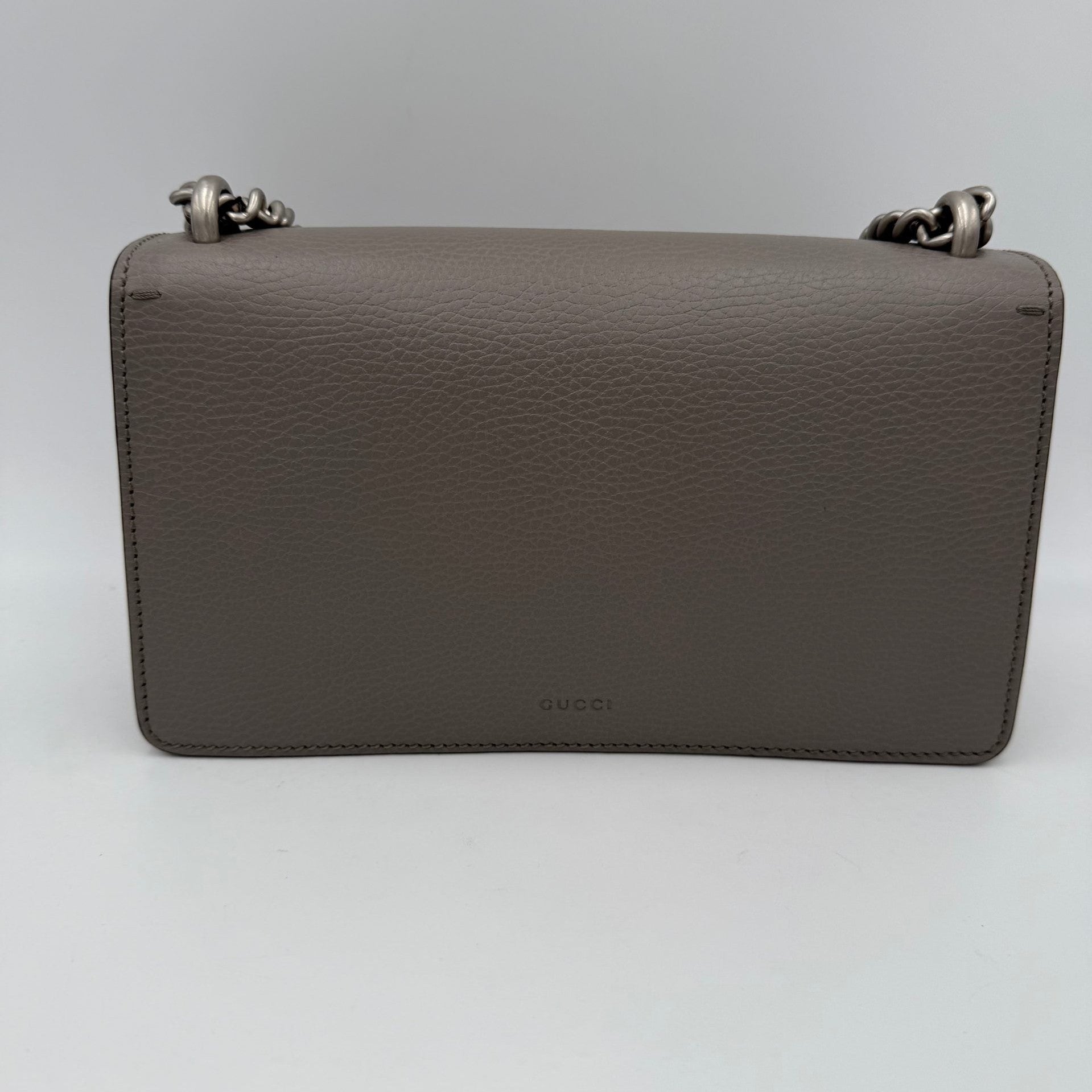 Gucci GUCCI DIONYSUS Hammered Leather Grey Handbag