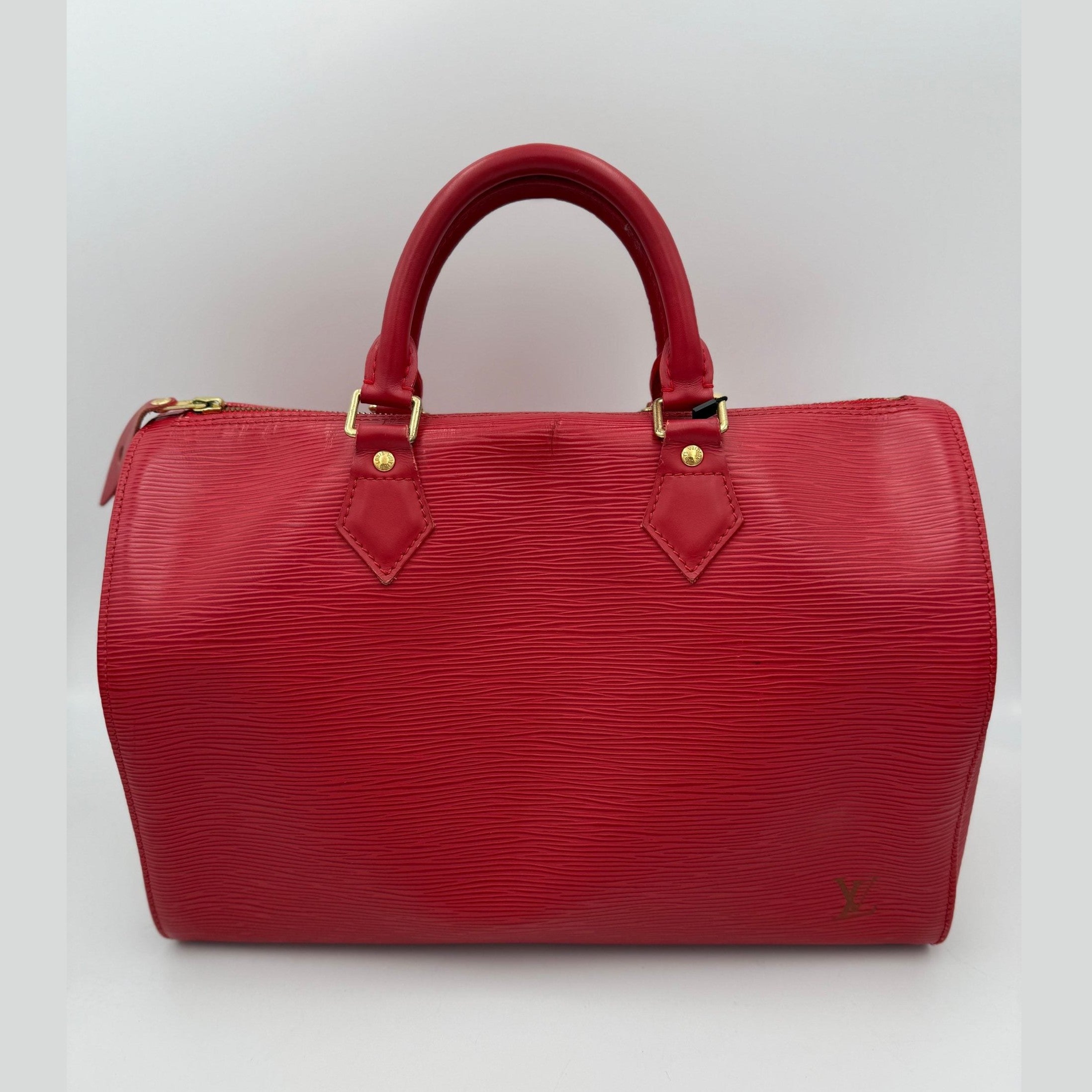 Louis Vuitton LOUIS VUITTON Speedy 35 EPI Red Handbag