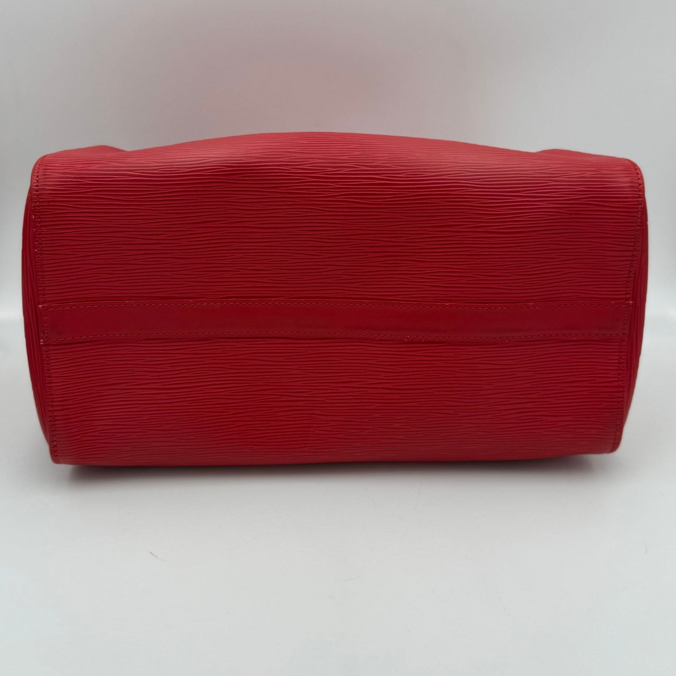 Louis Vuitton LOUIS VUITTON Speedy 35 EPI Red Handbag