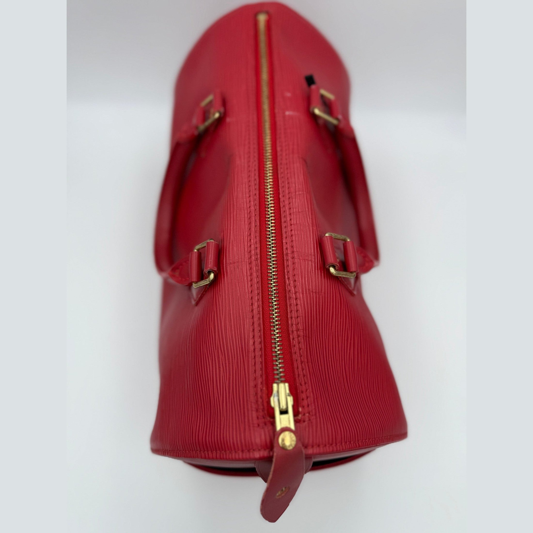 Louis Vuitton LOUIS VUITTON Speedy 35 EPI Red Handbag