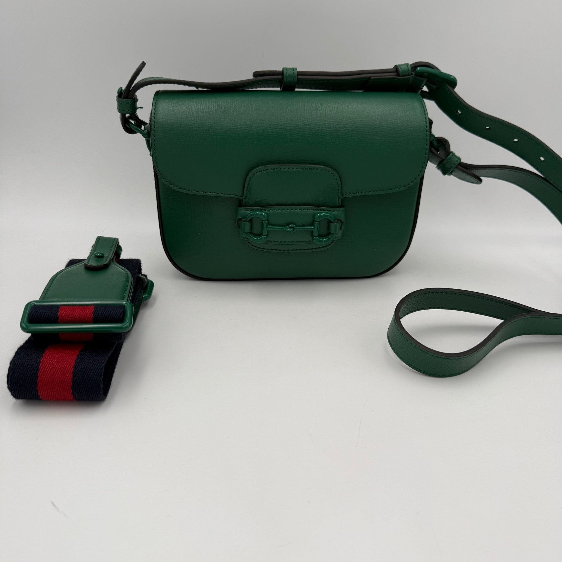 Gucci GUCCI HORSEBIT 1955 Emerald Handbag
