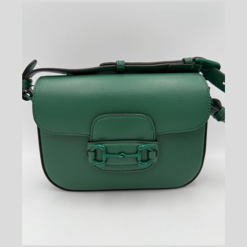 Gucci GUCCI HORSEBIT 1955 Emerald Handbag