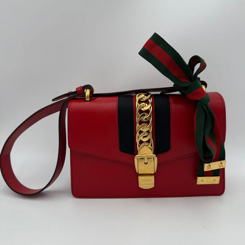 Gucci GUCCI SYLVIE Red Handbag
