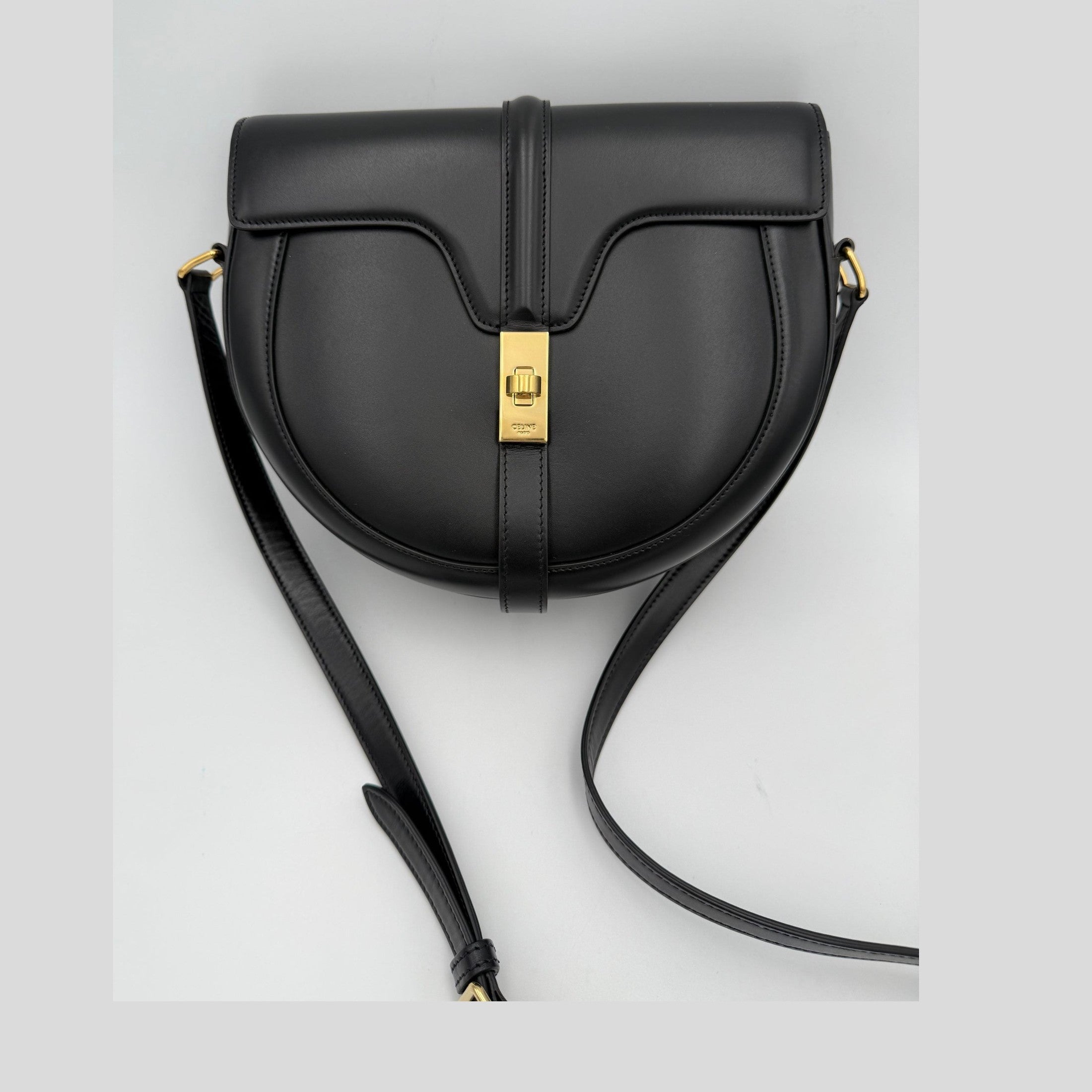 Celine CELINE Sac 16 Besace Black Large Bag
