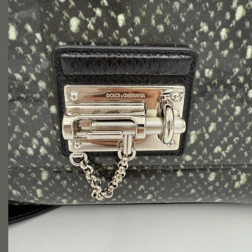 Dolce & Gabbana DOLCE & GABBANA Monica Python and Patent Handbag
