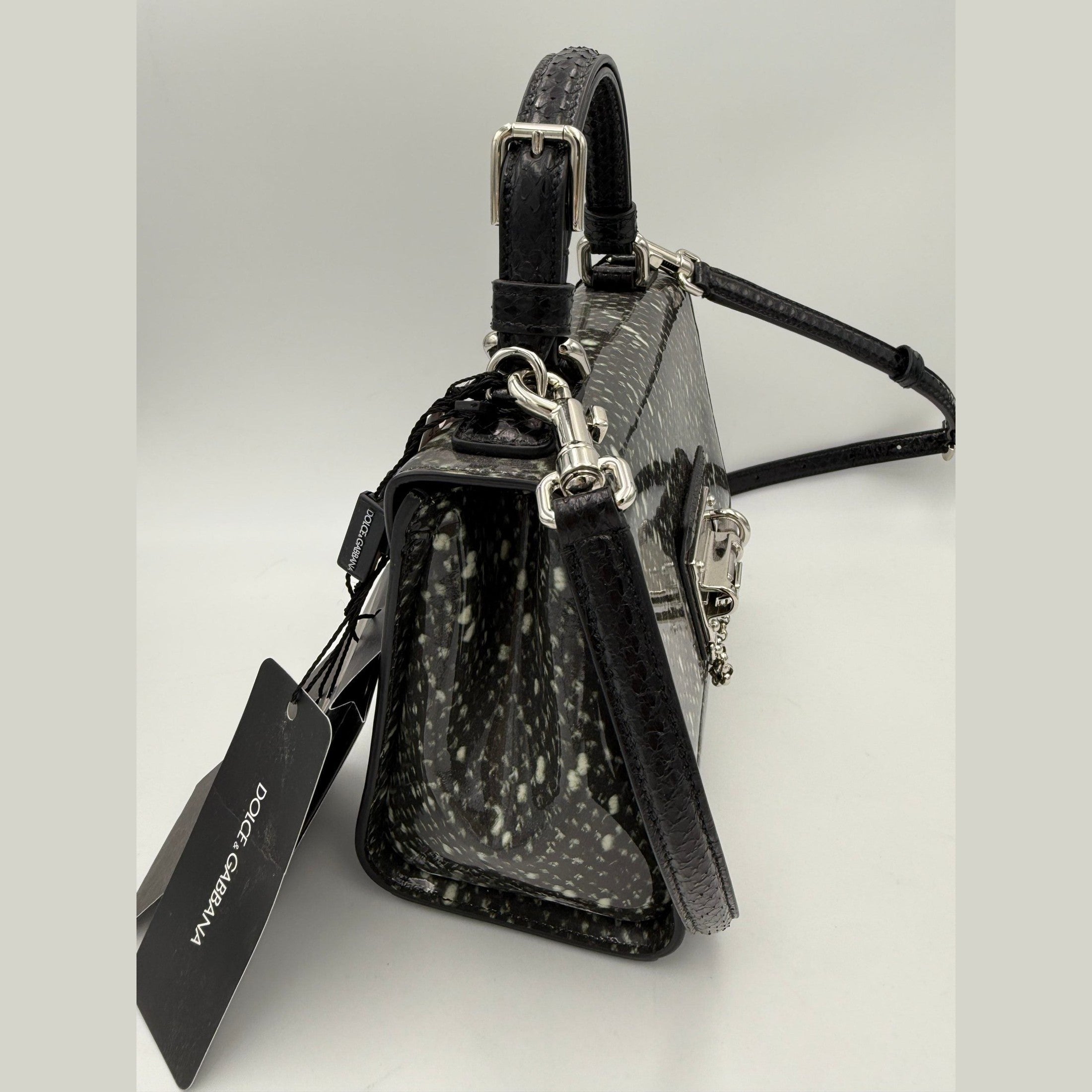 Dolce & Gabbana DOLCE & GABBANA Monica Python and Patent Handbag