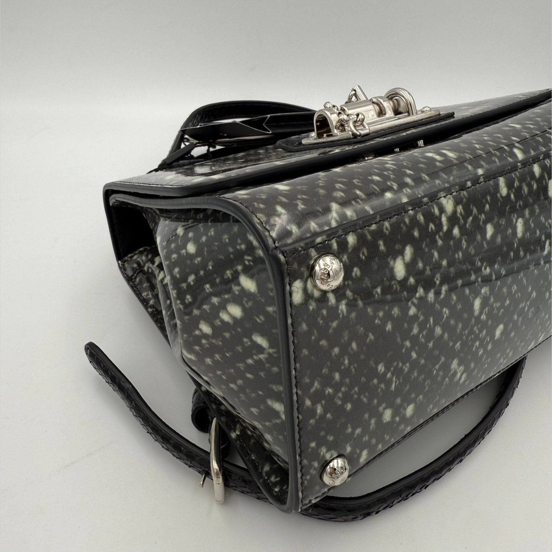 Dolce & Gabbana DOLCE & GABBANA Monica Python and Patent Handbag