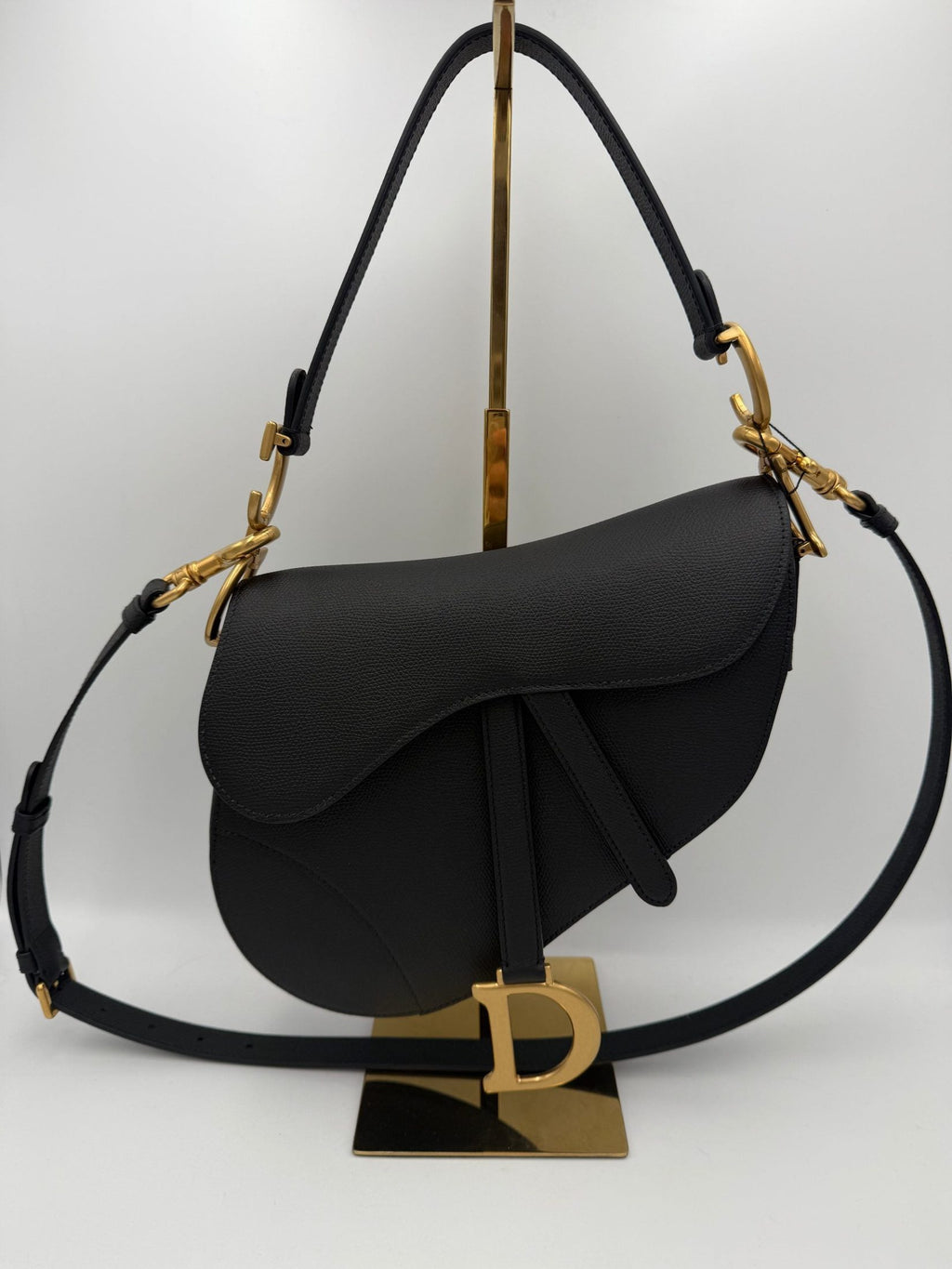 Dior DIOR SADDLE Grained Calfskin Handbag