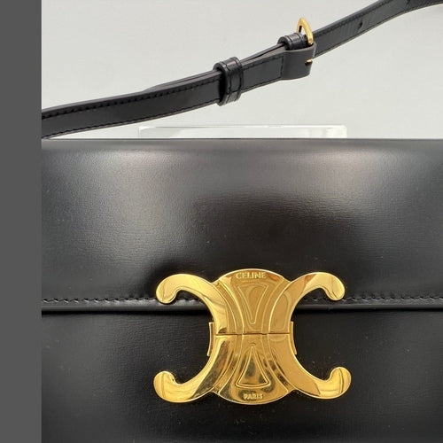 Celine CELINE CLAUDE TRIOMPHE Black Handbag