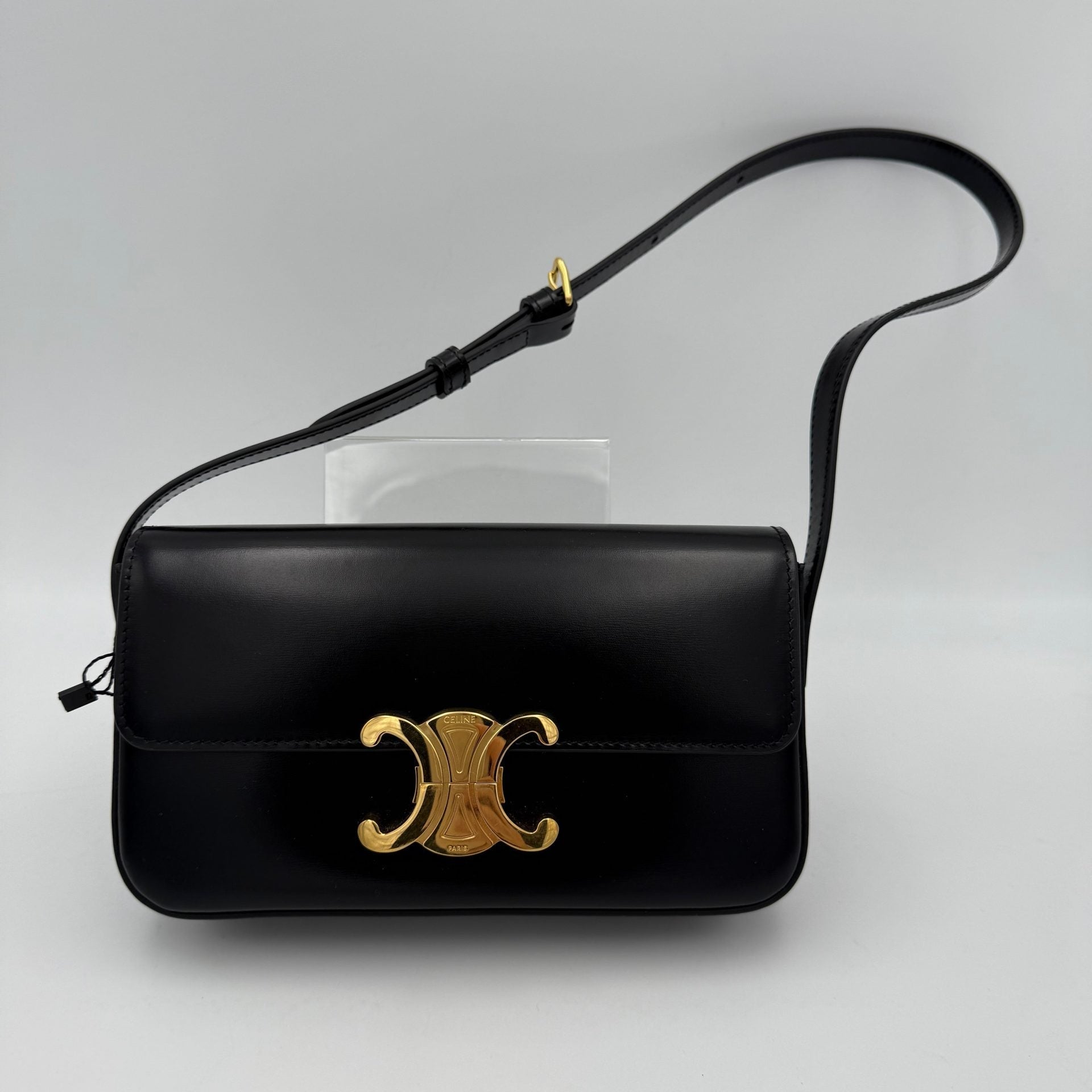 Celine CELINE CLAUDE TRIOMPHE Black Handbag