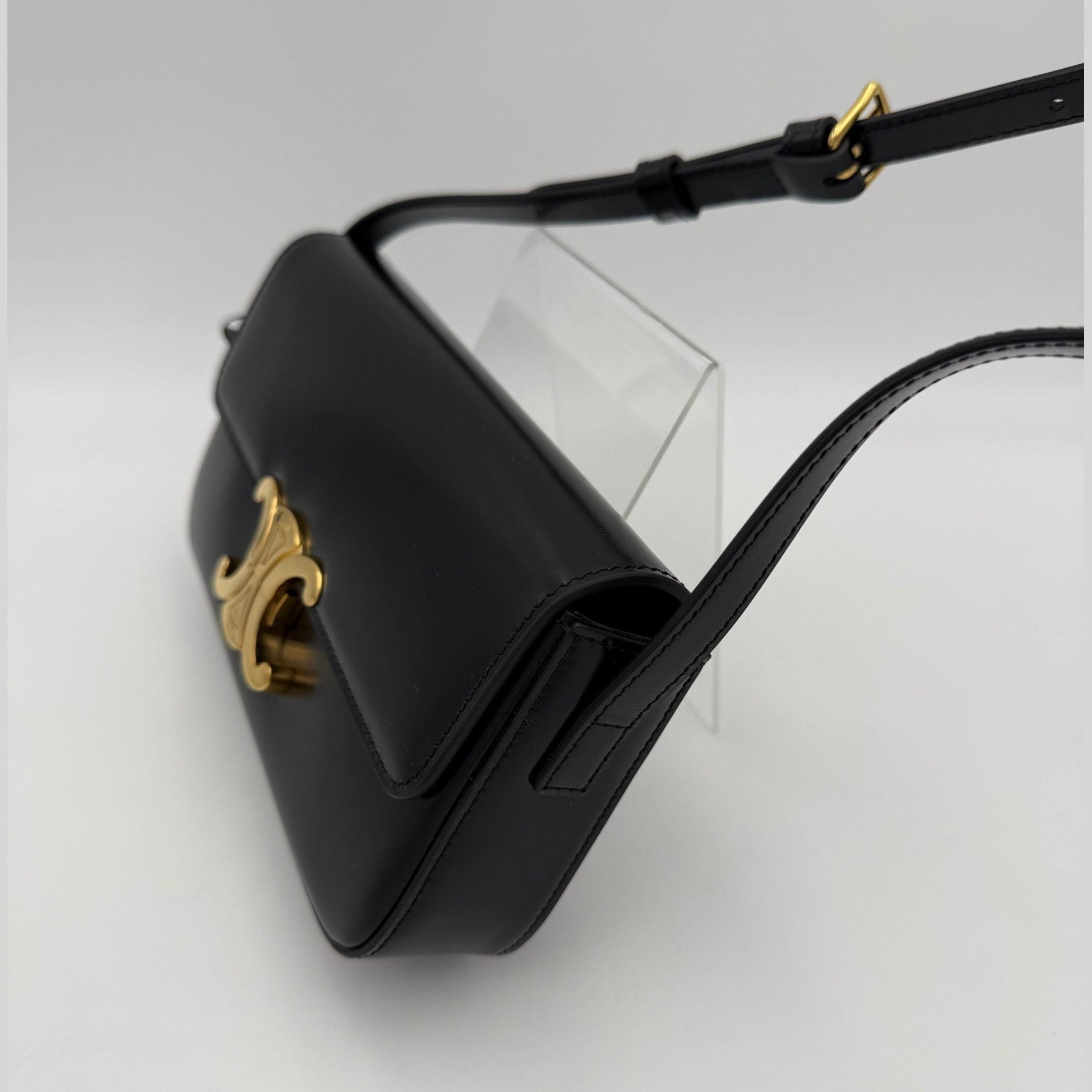 Celine CELINE CLAUDE TRIOMPHE Black Handbag