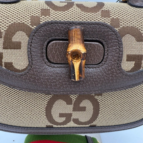 Gucci GUCCI BAMBOO 1947 GG Canvas Handbag