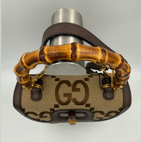 Gucci GUCCI BAMBOO 1947 GG Canvas Handbag
