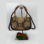 Gucci GUCCI BAMBOO 1947 GG Canvas Handbag
