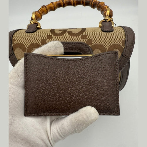 Gucci GUCCI BAMBOO 1947 GG Canvas Handbag