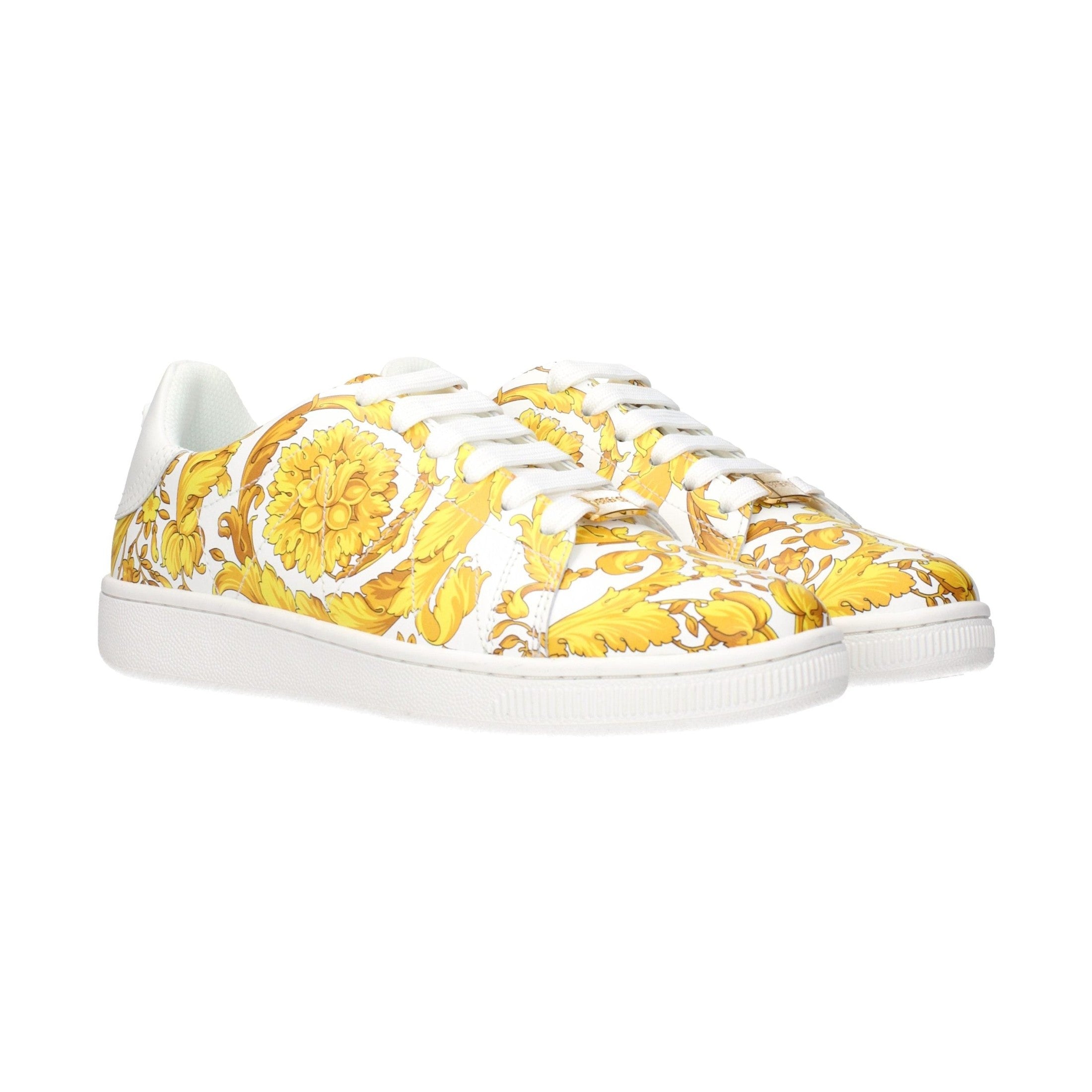 Versace White Leather Sneakers