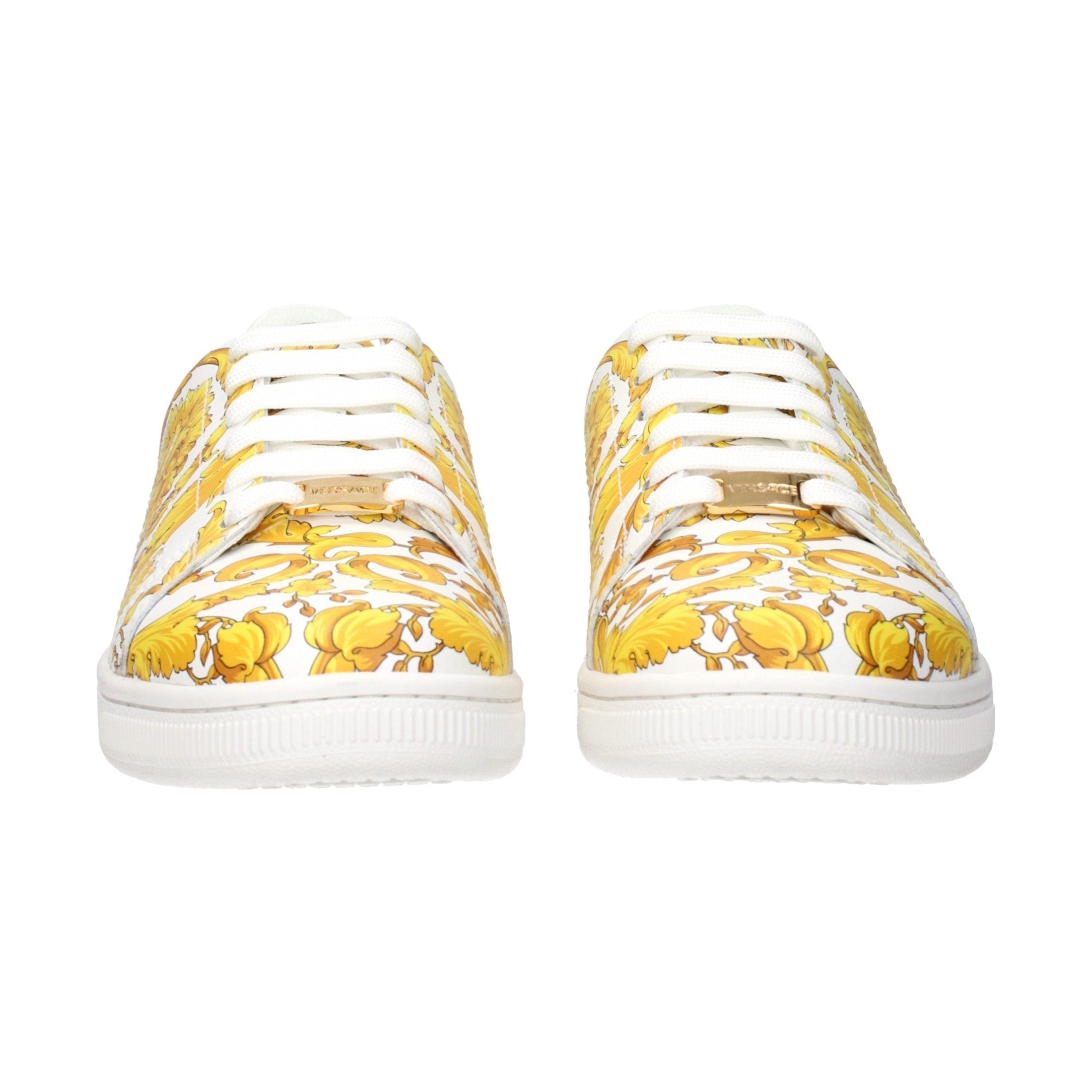 Versace White Leather Sneakers