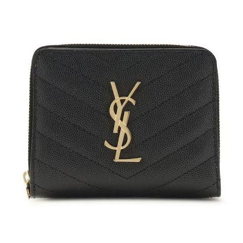 Saint Laurent Black Calf Leather Bos Taurus Wallet
