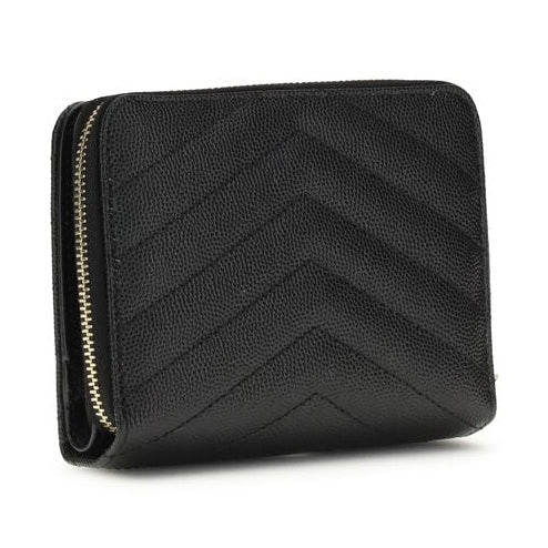 Saint Laurent Black Calf Leather Bos Taurus Wallet