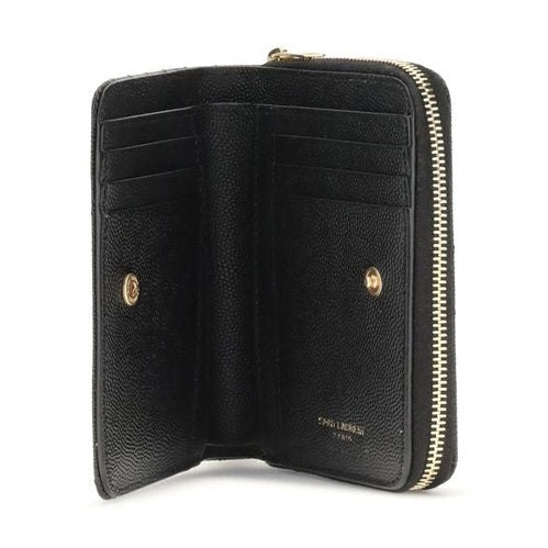 Saint Laurent Black Calf Leather Bos Taurus Wallet